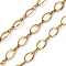 304 Stainless Steel Oval Link Chains, Ion Plating(IP), Unwelded, with Spool, Real 18K Gold Plated, 11.5x6.5x0.2mm