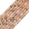 Natural Peach Moonstone Beads Strands, Faceted, Rondelle, 3x2mm, Hole: 0.5mm, about 223~226pcs/strand, 14.96~15.16 inch(38~38.5cm).