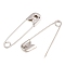 Iron Safety Pins, Platinum, 22x5x2mm, Pin: 0.3mm, about 1000pcs/bag
