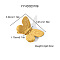 304 Stainless Steel Alligator Hair Clips for Women Side High-end Hair Accessory, Golden, Butterfly, 30.2x39.1mm