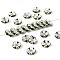 Brass Grade A Rhinestone Spacer Beads, Rondelle, Nickel Free, Silver, Peridot, 6x3mm, Hole: 1mm