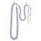 Polyester Staff Lanyard Shoulder Cord, with Plastic Cone Charms, Light Grey, 990x15~20mm