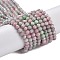 Faceted Electroplated Glass Beads Strands, AB Color Plated, Rondelle, Flamingo, 4x3mm, Hole: 0.9mm, about 110~115pcs/strand, 39~40cm