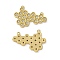 Rack Plating Brass Micro Pave Clear Cubic Zirconia Connector Charms, Cadmium Free & Nickel Free & Lead Free, Long-Lasting Plated, Honeycomb/Hive Links, Real 18K Gold Plated, 16.5x24x2mm, Hole: 1mm