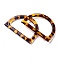 Plastic D Shape Purse Handle, for Bag Handles Replacement Accessories, Goldenrod, 120x85x8mm, Inner: 95x61mm