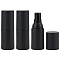 Plastic Vacuum Press Pump Bottles, Refillable Travel Eye Cream Lotion Bottle, Column, Black, 89.5x30mm, Inner Diameter: 11mm