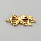 925 Sterling Silver Box Clasps, Bowknot, with Jump Ring, Golden, 8.5x20x2.5mm, Hole: 2mm