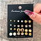 Alloy & Plastic Pearl & Rhinestone Earring Sets, Golden, 6~70mm, 6pairs/set