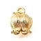 Brass Pendants, with Jump Ring, Lily of The Valley, Real 18K Gold Plated, 10x8x7.5mm, Hole: 3.5mm