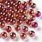 Transparent Acrylic Beads, AB Color Plated, Round, Chocolate, 8x7mm, Hole: 2mm, about 1745pcs/500g