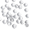 100Pcs Natural Quartz Sphere Beads, Round Ball Beads, No Hole, 10mm