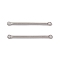 Non-Tarnish 304 Stainless Steel Connector Charms, Bar Shape, Stainless Steel Color, 40x2.5x1.5mm, Hole: 1.4mm