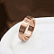 Cross Pattern 201 Stainless Steel Finger Rings, Rose Gold, US Size 7(17.3mm)