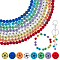 8 Strands 8 Colors Handmade Polymer Clay Bead Strands, Flat Round with Football, Mixed Color, 8~9x4~5mm, Hole: 1.2~1.4mm, about 40~41pcs/strand, 13.62 inch~13.86 inch(34.6cm~35.2cm), 1 strand/color