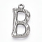 304 Stainless Steel Pendants, Letter Charms, Letter B, 23.5x11.5x3mm, Hole: 1.6mm