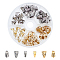 304 Stainless Steel Snap on Bails, Golden & Stainless Steel Color, 2 colors, 20pcs/color, 120pcs/box