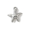 304 Stainless Steel Charms, Anti-Tarnish, Starfish, 13x11x3.5mm, Hole: 1.2mm