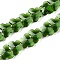 Transparent Glass Beads, Faceted, Butterfly, Olive Drab, 8x10x6mm, Hole: 1mm