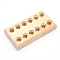 Wooden Plier Storage Holder, Plier Rack with 12 Holes for 6 Pliers Stand Tool, Rectangle, Bisque, 15x8x2.45cm, Hole: 13.5mm