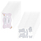 28Pcs 2 Styles Transparent Plastic Invoice Pocket, File Envelope, Small Bill Storage Bags, Rectangle, Clear, 228~250x180x0.9~2mm, 14pcs/style