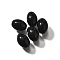 K9 Glass, Imitation Austrian Crystal Beads, Oval, Black, 11x8mm, Hole: 1.8mm