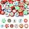 50Pcs 10 Styles Christmas Theme Handmade Polymer Clay Beads, Mixed Shapes, 8.5~11x9~11x4~6mm, Hole: 1.4~1.8mm, 5pc/style
