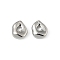 Brass Beads, Nuggets, Real Platinum Plated, 6.5x5.5x1.5mm, Hole: 1.5mm