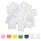 60Pcs 2 Colors Plastic Thread Winding Boards, Floss Bobbins, for for Cross Stitch Embroidery Cotton Thread Craft DIY Sewing Storage, Bone, Mixed Color, 38x35x1mm, Hole: 6.7mm, 30pcs/color
