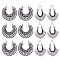 24Pcs 2 Styles Tibetan Style Zinc Alloy Pendants, Antique Silver, 39.5~41x29.5~38.5x2.5~4.5mm, Hole: 2~2.1mm, 12pcs/style