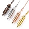 Brass Dowsing Pendulum Big Pointed Bullet Pendants, with Lobster Claw Clasps and Chain, Rack Plating, Mixed Color, 236mm, Hole: 1.8mm