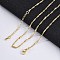 Brass Singapore Chains Necklaces for Women, With 304 Stainless Steel Lobster Clasp, Rack Plating, Lead Free & Cadmium Free, Long-Lasting Plated, Real 18K Gold Plated, 17.76 inch(45.1cm)