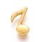 Alloy Cabochons, Musical Note, For UV Resin Filler, Epoxy Resin Jewelry Making, Golden, 8x4.5x1mm