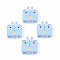 Transparent Acrylic Beads, with Enamel, Rabbit, Light Sky Blue, 24x22x8mm, Hole: 3mm