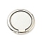 Alloy Flat Round Cell Phone Holder Stand, Rotation Finger Grip Ring Kickstand, Platinum, 31x4mm