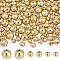 3 Styles CCB Plastic Beads, Faceted, Round, Golden, 7.5~13mm, Hole: 1.8~2mm, 50pcs/style