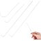4 Style Steel Bent Head Beading Needles for Bead Spinner, Curved Needles for Beading Jewelry, Stainless Steel Color, 10.5~19x1.5~2.9x0.02~0.06cm, 12pcs/bag