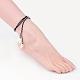 Chinese Waxed Cotton Cord Anklets AJEW-AN00172-3
