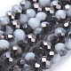 Chapelets de perles en rondelles facettées en verre électrolytique X-EGLA-D020-3x2mm-04-1