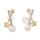 Aretes de estrella de perlas naturales EJEW-P256-75G-1