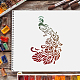 Большие пластиковые многоразовые шаблоны трафаретов для рисования DIY-WH0202-053-6