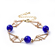 (vendita di fabbrica di feste di gioielli) bracciali con catena a maglie in ottone BJEW-JB04504-03-1