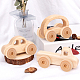 OLYCRAFT 30 Pack Wood Wheels Unfinshed Treaded Wooden Toy Wheel with A 0.1