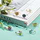 Chgcraft 24pcs 6 estilo us tamaño 7 anillo de manguito abierto de acero inoxidable base en blanco oro plata anillo redondo plano almohadilla anillos en blanco fornituras de la joyería componentes para hacer anillos manualidades diy FIND-CA0004-44-5
