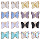 SUNNYCLUE 32Pcs 8 Colors Brass with Glass Charms KK-SC0003-58-1