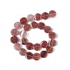 Chapelets de perles aux fraises en quartz naturel G-O120-10-3