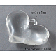 Clear Heart Transparent Acrylic Pendants X-TACR-81938-2