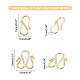 UNICRAFTALE About 80Pcs M and S Shape Clasps 304 Stainless Steel Hook Clasps 2 Colors Clasp Connectors for DIY Necklaces Jewelry Making STAS-UN0024-07-7