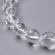 Bracelets extensibles en perles de cristal de quartz naturel BJEW-K213-28-3