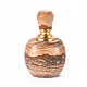 天然ピクチャージャスパー開閉式香水瓶  ガラスチューブと真鍮のパーツ  63~65x40.5~41x33~33.5mm  容量：2ml（0.07液量オンス） G-K295-E04-G-1