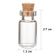 ガラスボトルビーズ瓶保存容器  コルク栓付き  ウィッシングボトル  透明  13x27mm  ボトルネック：直径9mm  容量：3.5ml（0.12液量オンス） CON-Q017-3